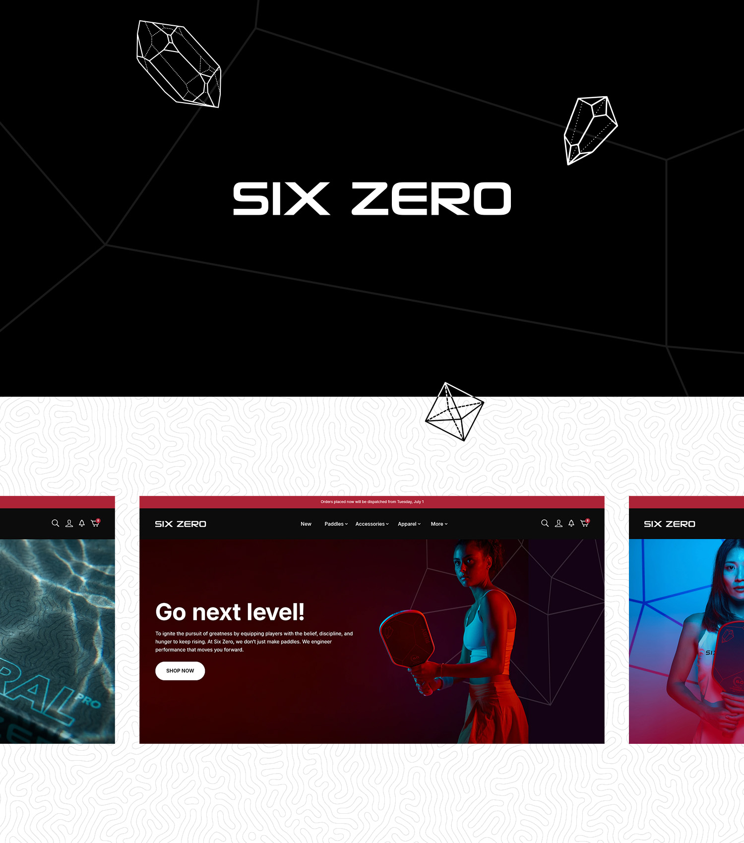 Six Zero branding and hero design
