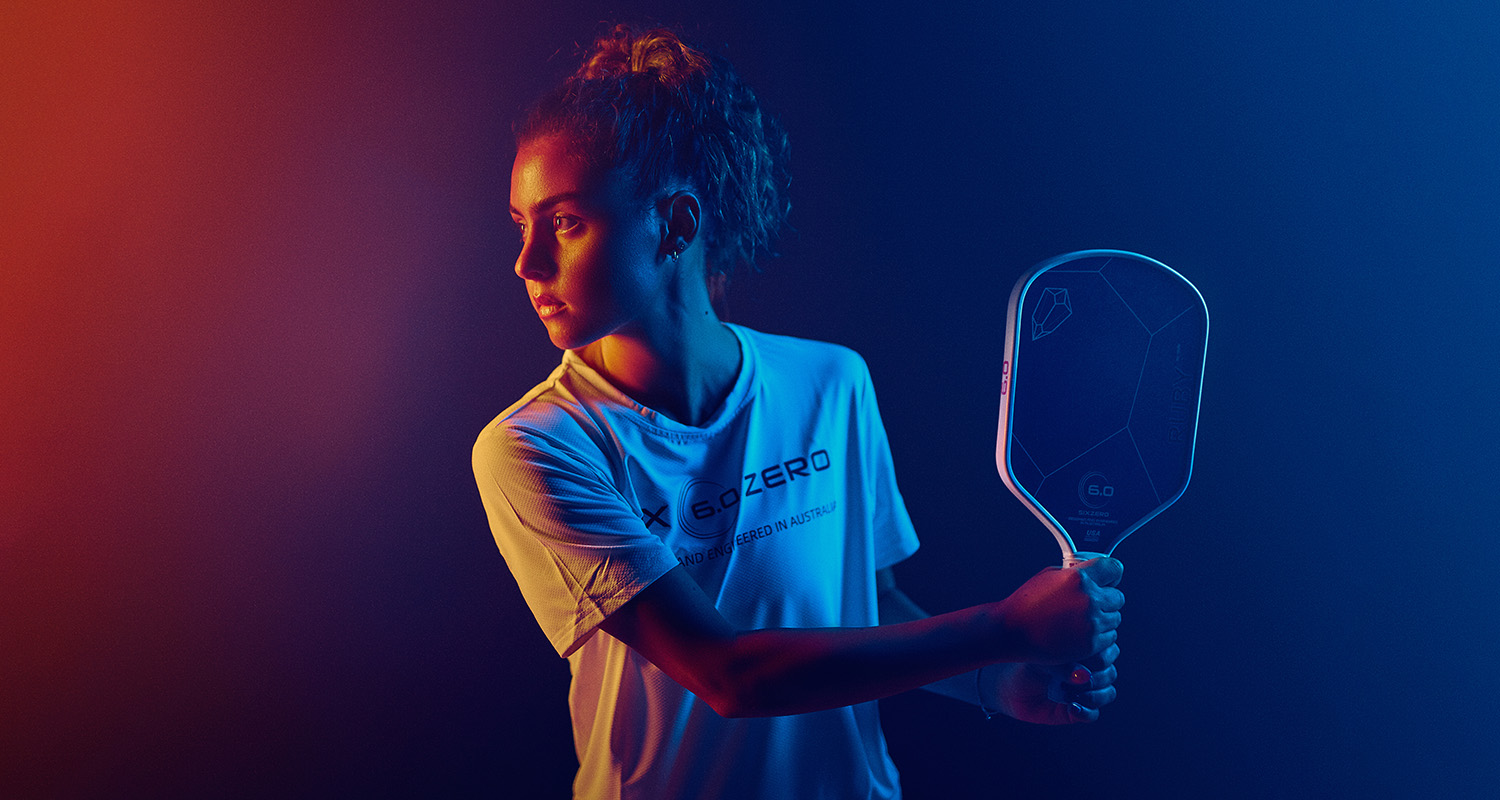 Six Zero pickleball player hero shot
